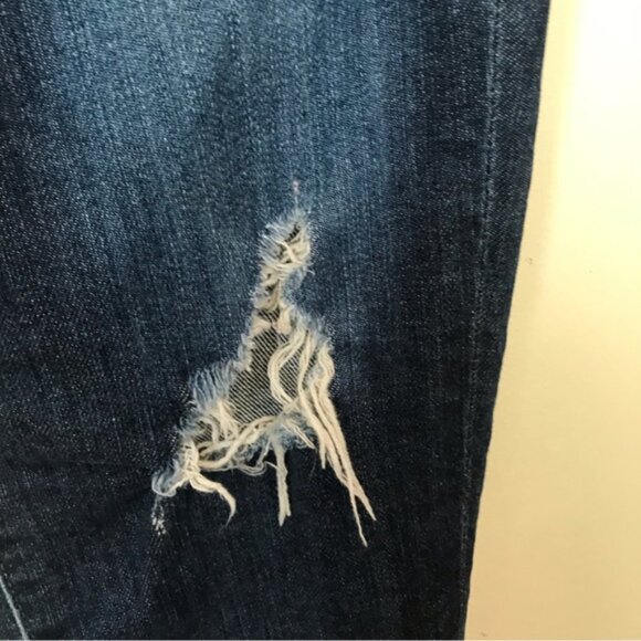 AG Adriano Goldschmied The Beau High Rise Slouchy Skinny Jeans Dark Distress 24R - Picture 12 of 16